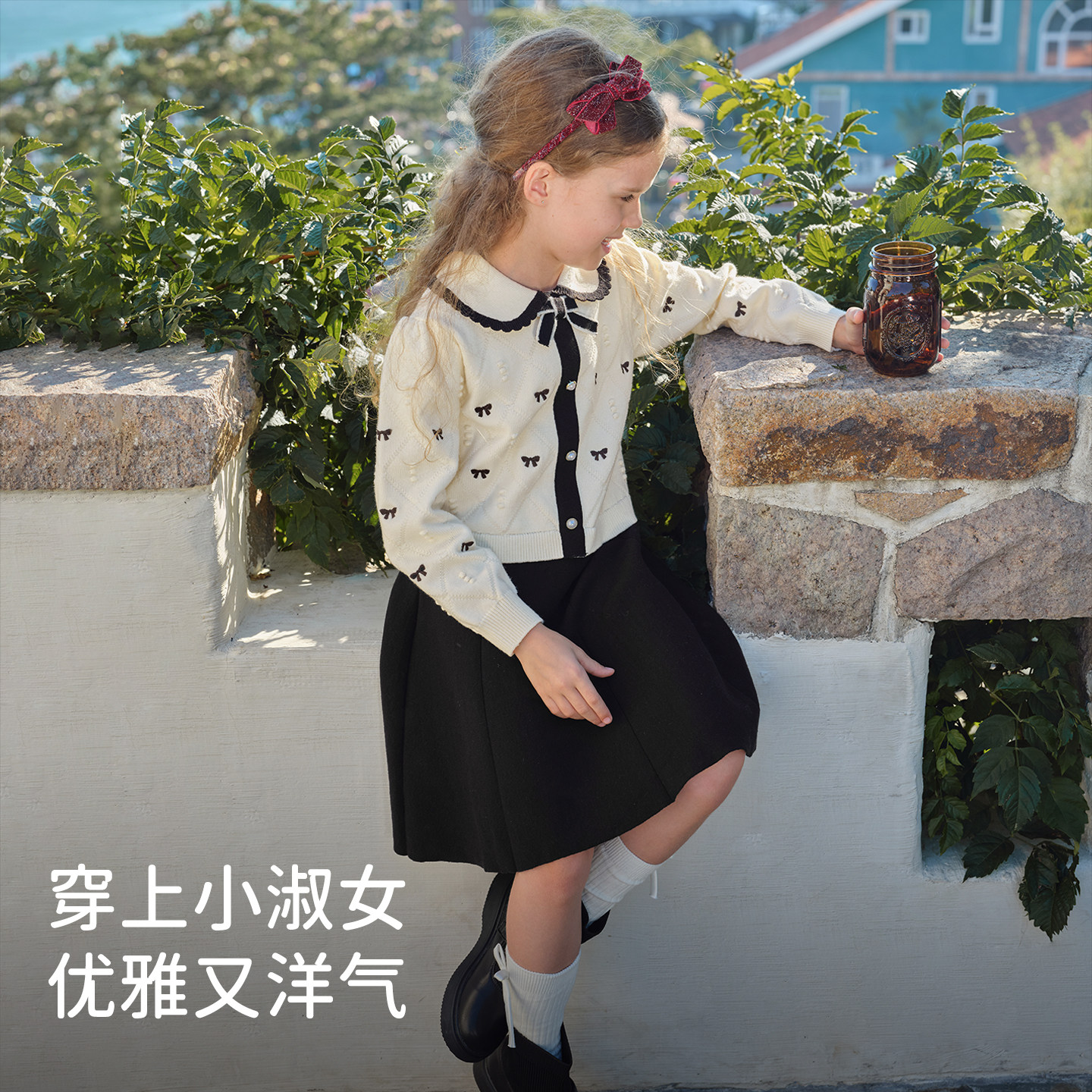 戴维贝拉女童连衣裙2026秋装新款儿童针织裙学院风裙子秋冬公主裙,淘宝优惠券,粉丝福利购,淘宝优惠卷