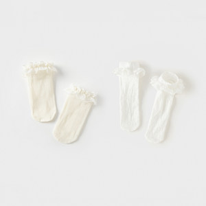 戴维贝拉儿童中筒袜宝宝公主袜2024夏装新款女童薄款袜子弹力透气