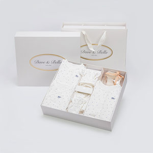 戴维贝拉新生儿礼盒初生宝宝见面礼婴儿包屁衣衣服八件套满月礼