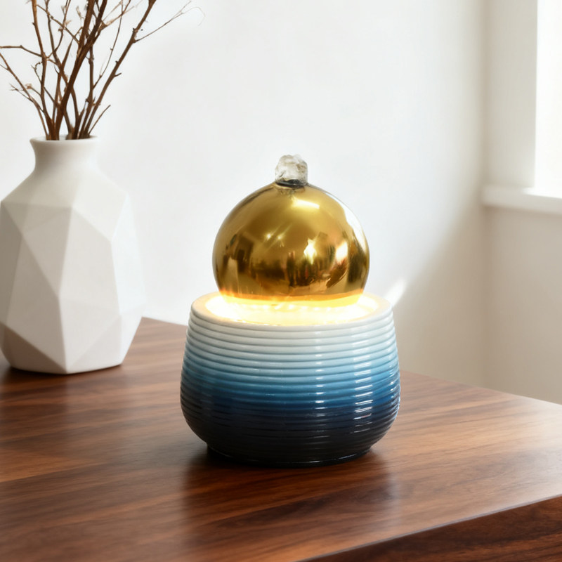 风水轮球客厅办公桌面小型生财装饰品现代简约流水喷泉摆件循环水,淘宝优惠券,粉丝福利购,淘宝优惠卷