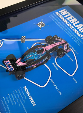 2025雷诺阿尔派F1赛车模型A525展示相框加斯利赛道海报软装挂墙画