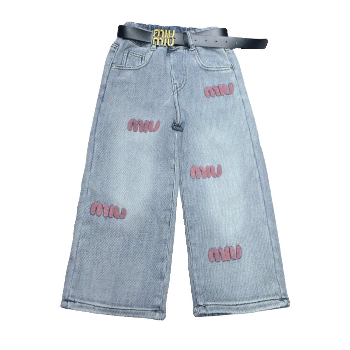 女童加绒直筒牛仔裤中大童秋冬款新款一体绒加厚洋气百搭时尚裤子,淘宝优惠券,粉丝福利购,淘宝优惠卷