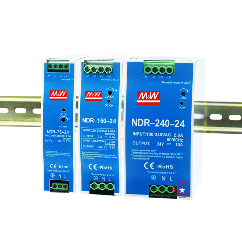 EDR/NDR-75W120W150W240W480W明伟导轨式开关电源转12V24V36V48伏,淘宝优惠券,粉丝福利购,淘宝优惠卷