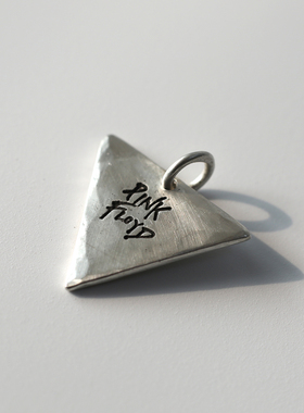PinkFloyd三角形吊坠纯银项链