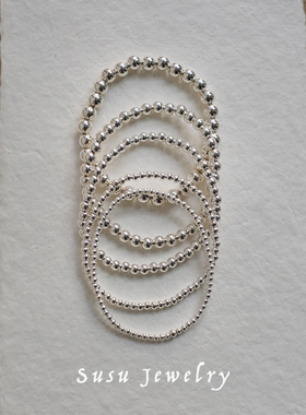 万能百搭款999足银简洁风手链