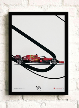 F1赛车车队海报装饰画挂画
