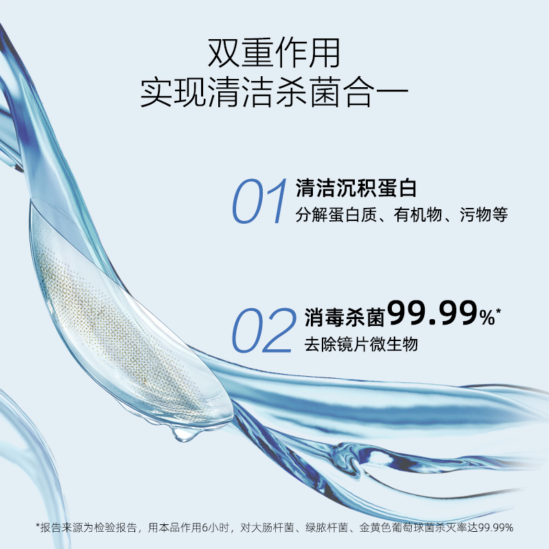 珍视明隐形眼镜护理液美瞳清洁液正品清洗保湿眼镜水500ml/瓶*2 - 图0