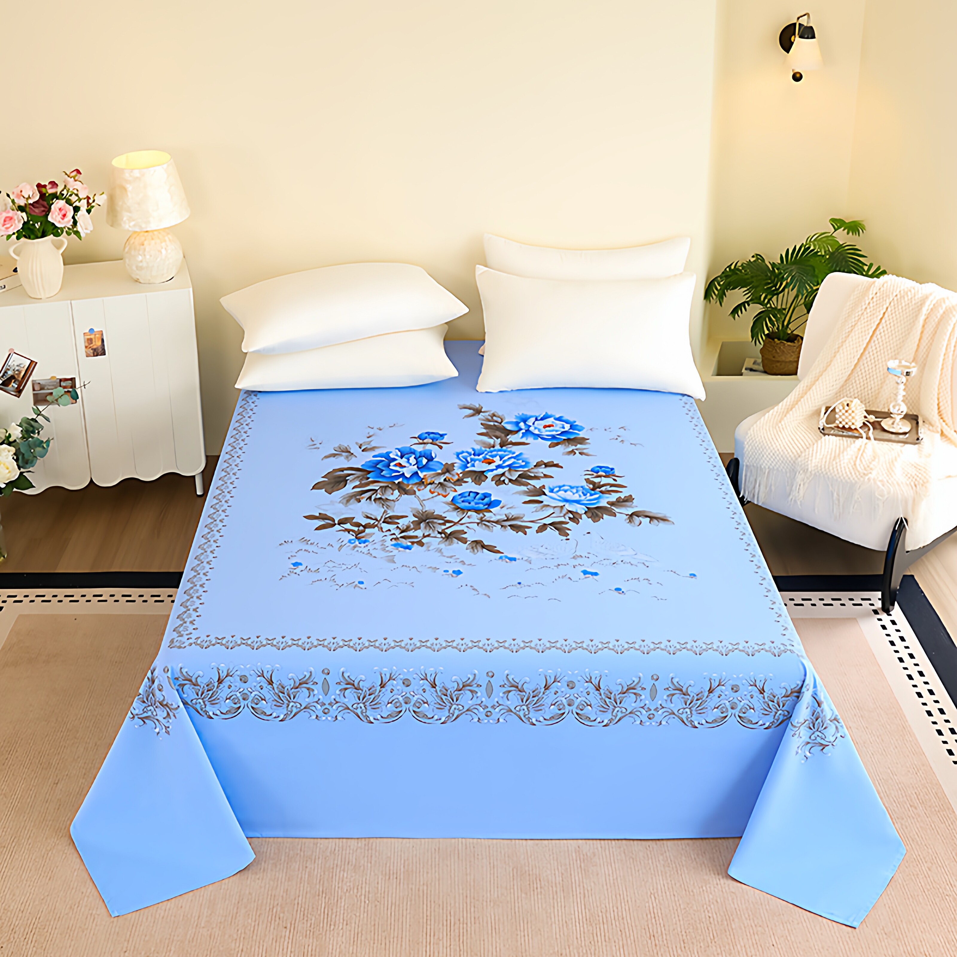 纯棉床单 加厚磨毛全棉被单单件 2026新款上海国民老式床单大尺寸