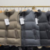 Men's short large size stand collar down vest