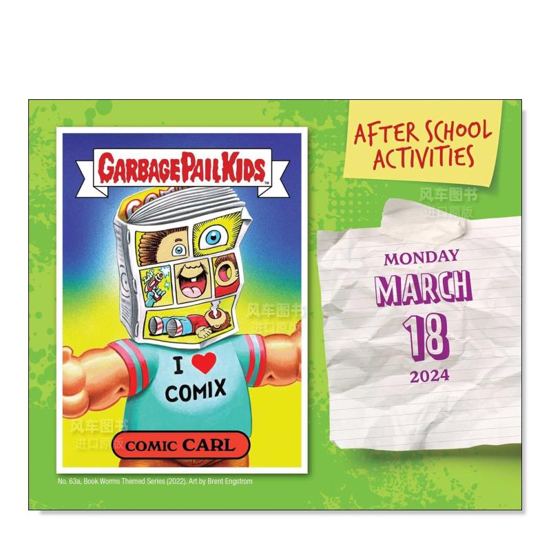 【预 售】垃圾桶小子：2024 年逐日挂历Garbage Pail Kids 2024 Day-to-Day Calendar日历 原版图书进口外版书籍The Topps Company - 图2