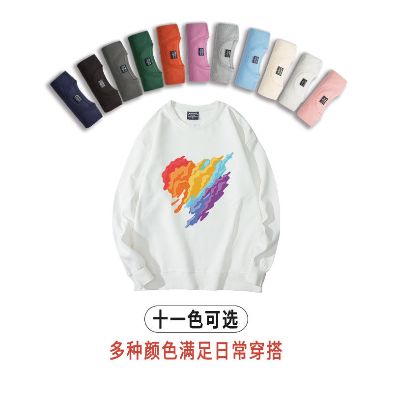 设计感小众印花白色圆领2022年卫衣 jktee卫衣/绒衫