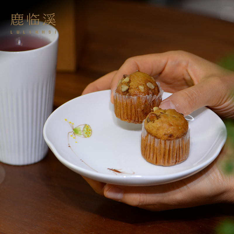 景德镇陶瓷餐具手绘釉下彩米饭碗田园风新中式家用高温瓷菜盘子