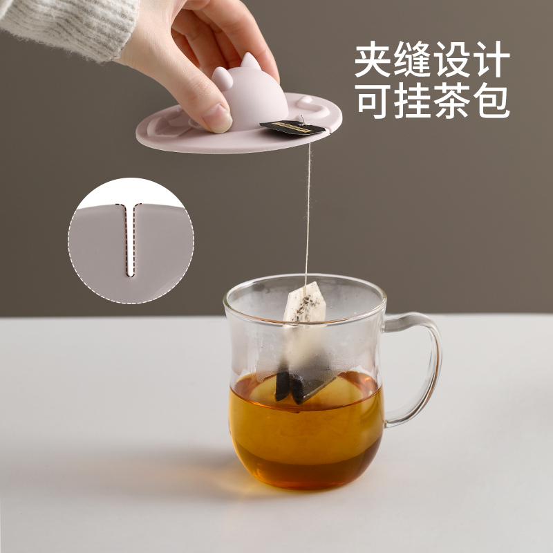 FaSoLa杯盖硅胶食品级茶杯盖圆形可爱通用陶瓷茶杯单卖马克杯 - 图2