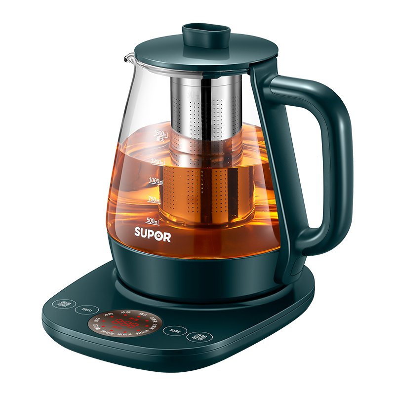 苏泊尔杭州专卖店苏泊尔养生壶家用全自动玻璃电煮茶壶加厚煮茶器多功能养身烧水壶0