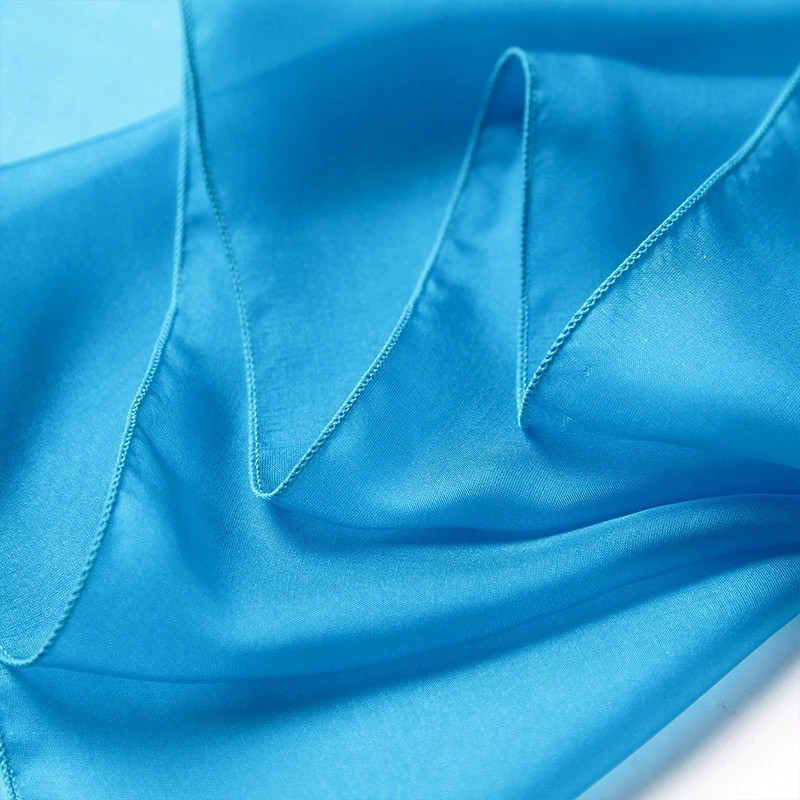 湖蓝色丝巾女春秋百搭2024新款真丝围巾100桑蚕丝真丝纱巾大披肩,淘宝优惠券,粉丝福利购,淘宝优惠卷