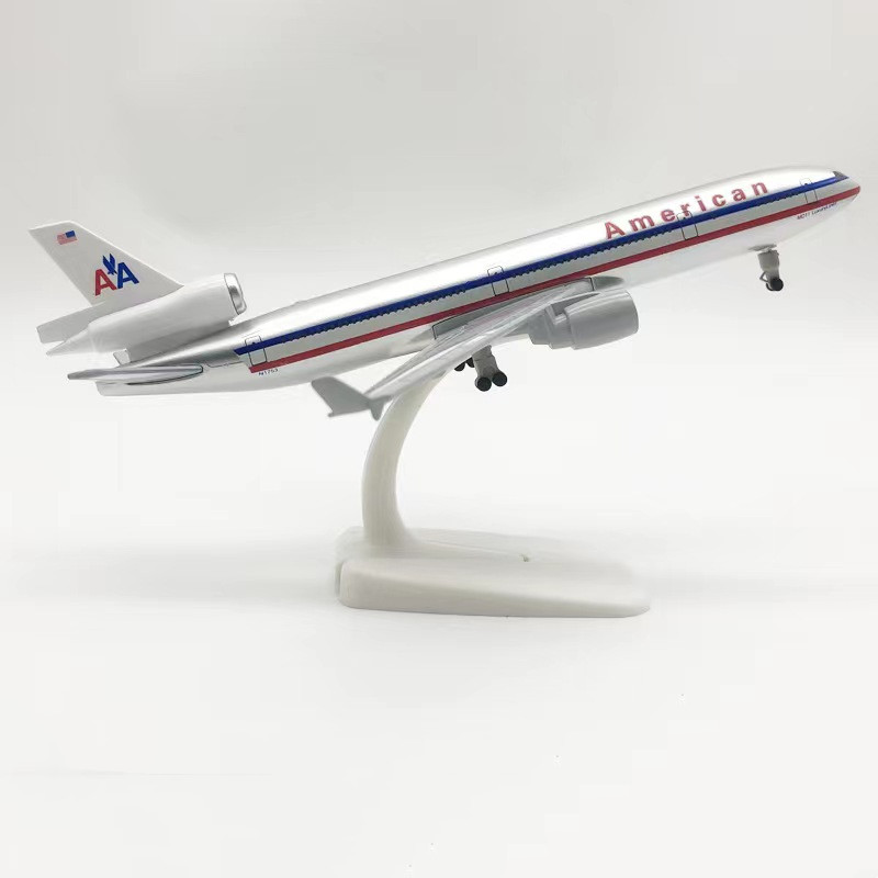 20cm美国航空American AA麦道MD-11合金仿真金属飞机模型航模摆件