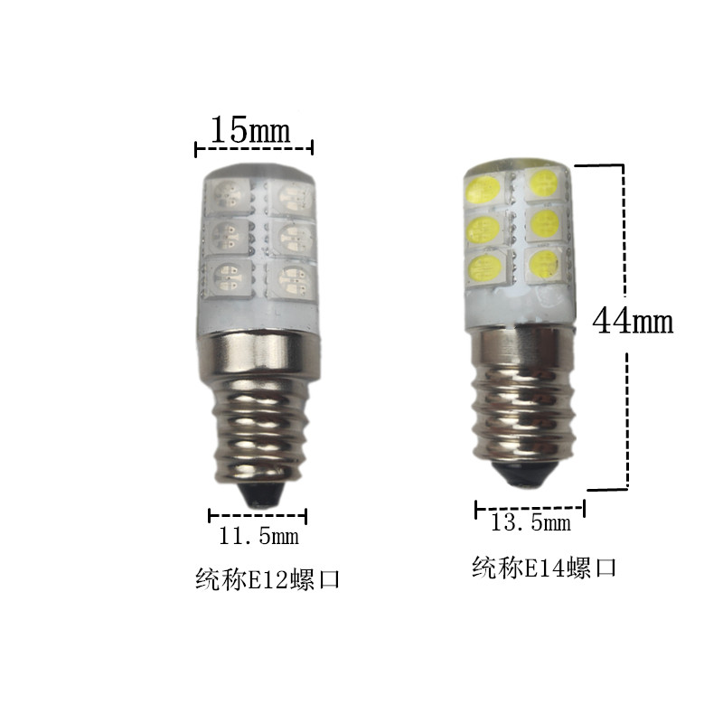 LED小灯泡E12E14 12V24V小螺口led设备指示灯机床三色报警灯超亮