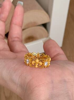 铜合金戒指  D190时尚轻奢气质百搭优雅可调节戒指