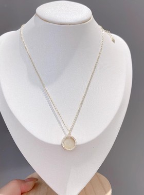 锁骨链精致网红微镶圆形