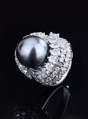 铜合金开口戒指 D048 百搭复古时尚轻奢气质开口戒指