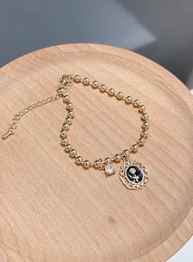 2件包邮小众设计金色玫瑰花手链