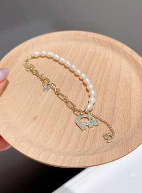 2件包邮冷淡风手链珍珠女ins小众设计轻奢学生韩版简约个性手饰W5