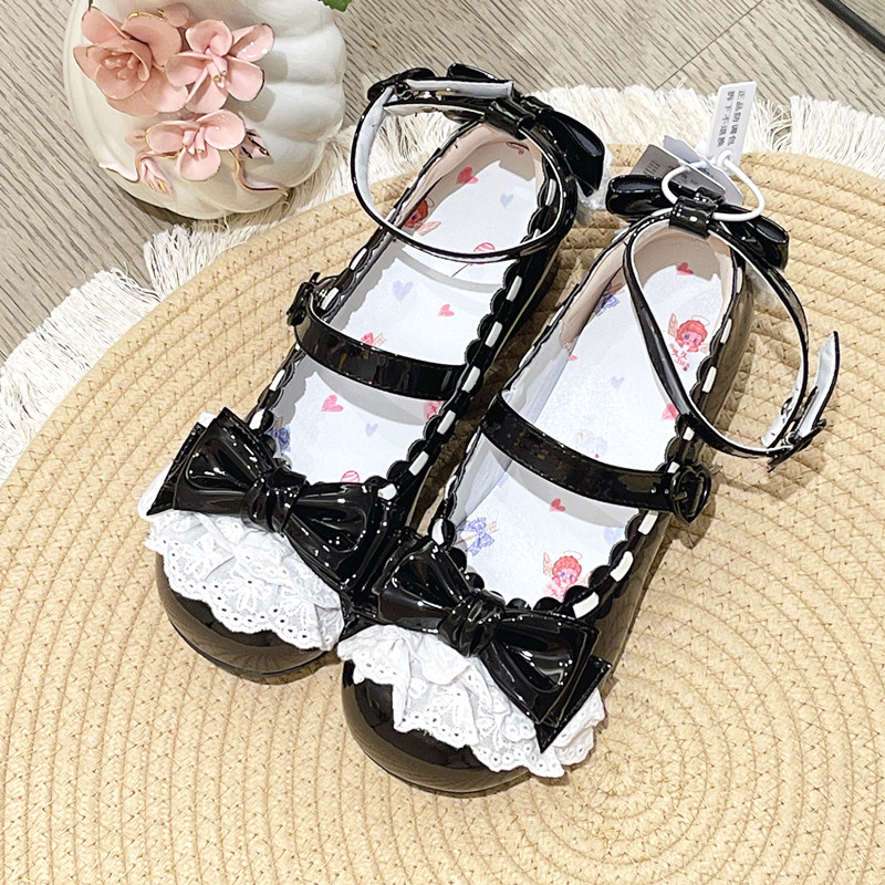 【现货奶奶糕低跟版】久久lolita原创蝴蝶结圆头公主洛丽塔女鞋,淘宝优惠券,粉丝福利购,淘宝优惠卷