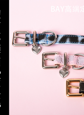 【BAY高端定制】豹纹爱心铃铛choker项圈女小众设计项圈y2k辣妹