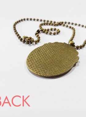 希腊字母椭圆形古铜色欧式吊坠