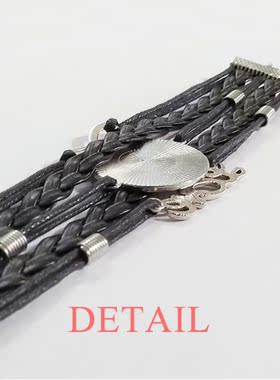 黑色永恒礼品皮革手链