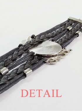 文字黑色永恒礼品皮革手链