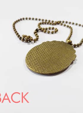 椭圆形项链古铜色欧式礼物吊坠