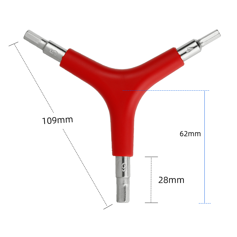 自行车Y型扳手铬钒钢三叉内六角4mm5mm6mm维修工具户外骑行旅行 - 图3