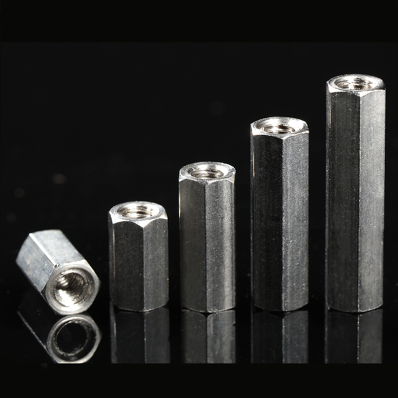 X304不锈钢双通六角柱通孔螺母加长机箱主板接线隔离柱M2M2.5M3M4 - 图1