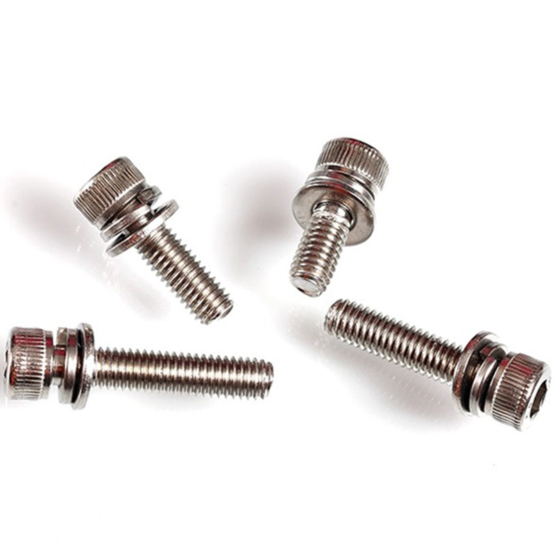 X304不锈钢滚花内六角螺栓组合圆柱头平弹垫片螺丝M2M3M4M5M6-M12,淘宝优惠券,粉丝福利购,淘宝优惠卷