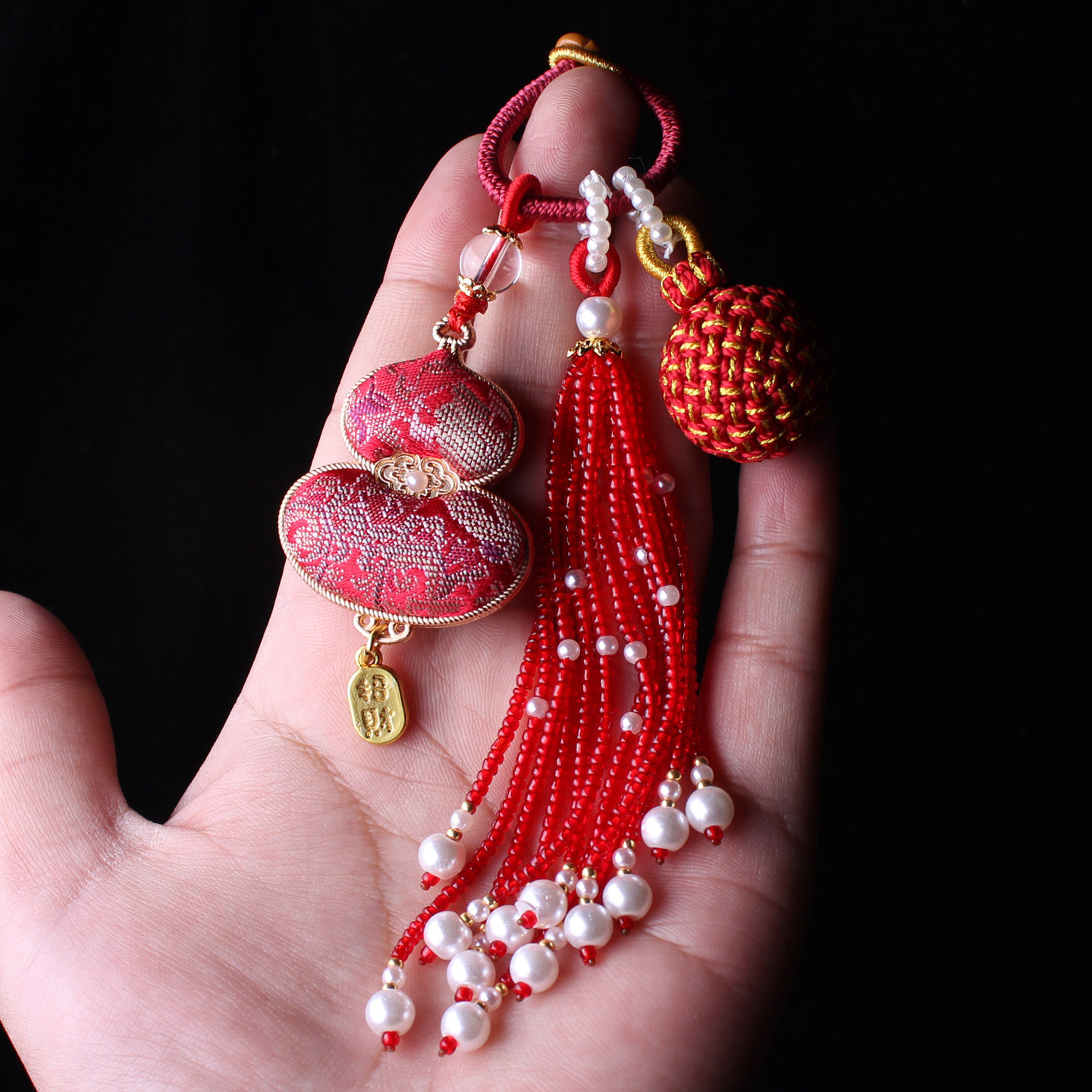 本命年红非遗宋锦葫芦包包挂件流苏穗子编织有球必应汉服钥匙挂饰,淘宝优惠券,粉丝福利购,淘宝优惠卷