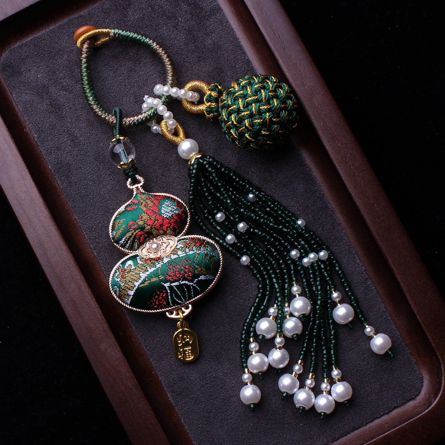 非遗宋锦双面葫芦包包挂件压襟流苏穗子有球必应车挂汉服钥匙挂饰,淘宝优惠券,粉丝福利购,淘宝优惠卷