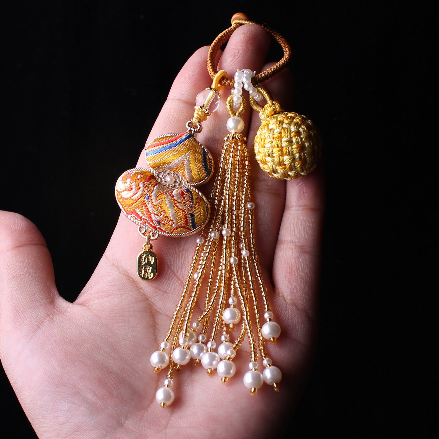 非遗宋锦双面葫芦包包压襟挂件流苏穗子有球必应旗袍汉服钥匙挂饰,淘宝优惠券,粉丝福利购,淘宝优惠卷