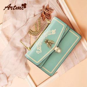 韩版复古链条小方包