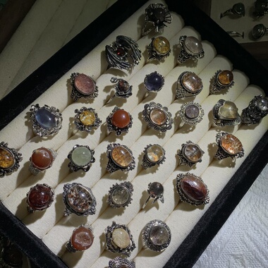 复古天然水晶戒指孤品