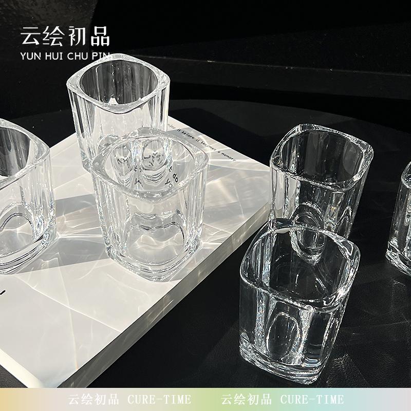 白酒杯家用套装小酒杯轻奢高档二两一口杯一两杯子洋酒啤酒烈酒杯 - 图2