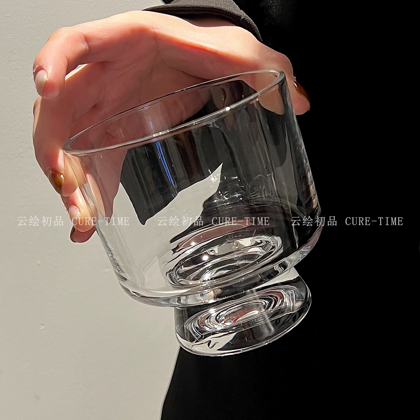 中古观山底透明玻璃矮脚杯小众高颜值威士忌酒杯洋酒杯冷饮咖啡杯,淘宝优惠券,粉丝福利购,淘宝优惠卷