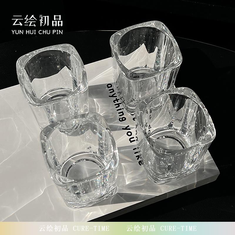 白酒杯家用套装小酒杯轻奢高档二两一口杯一两杯子洋酒啤酒烈酒杯 - 图3