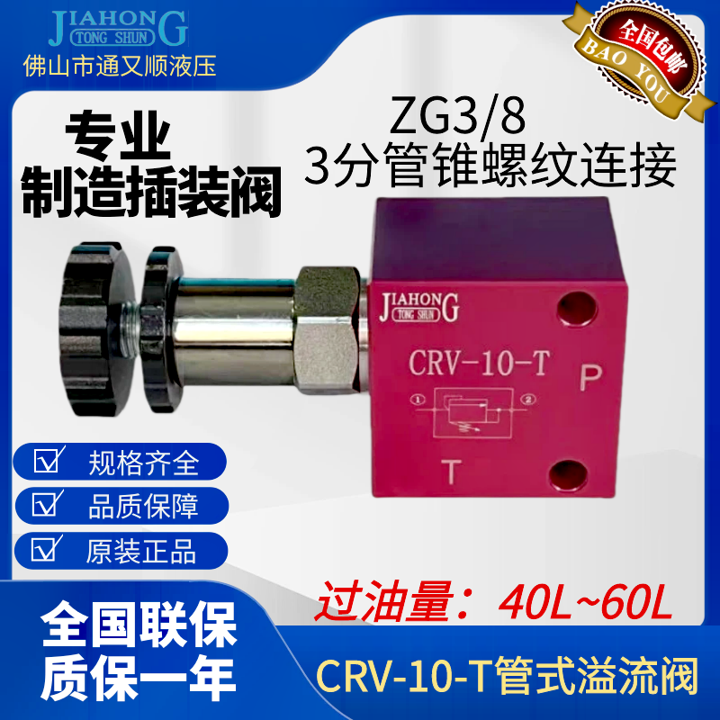 CRV-08-02/03T CRV-10-03/04T RDBA插装管式溢流阀叠加式溢流阀 - 图3