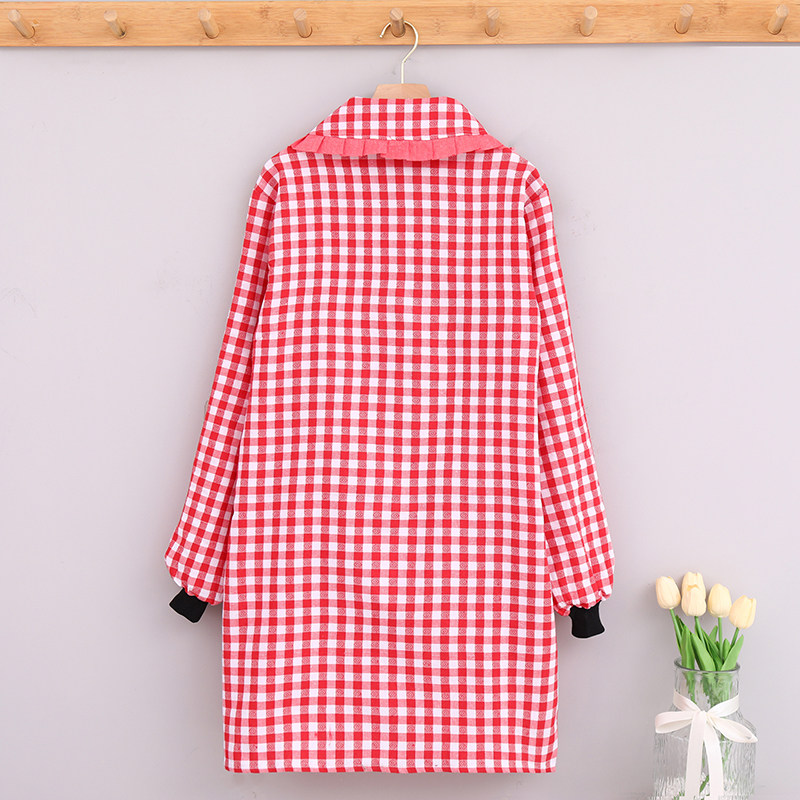 纯棉罩衣透气大人工作服厨房长袖围裙时尚韩版防油污女外套正穿衣,淘宝优惠券,粉丝福利购,淘宝优惠卷