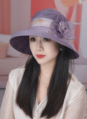 可折叠渔夫帽女款夏季遮阳防晒帽