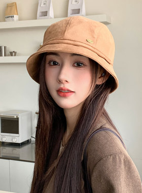 显脸小渔夫帽女秋冬防风保暖盆帽