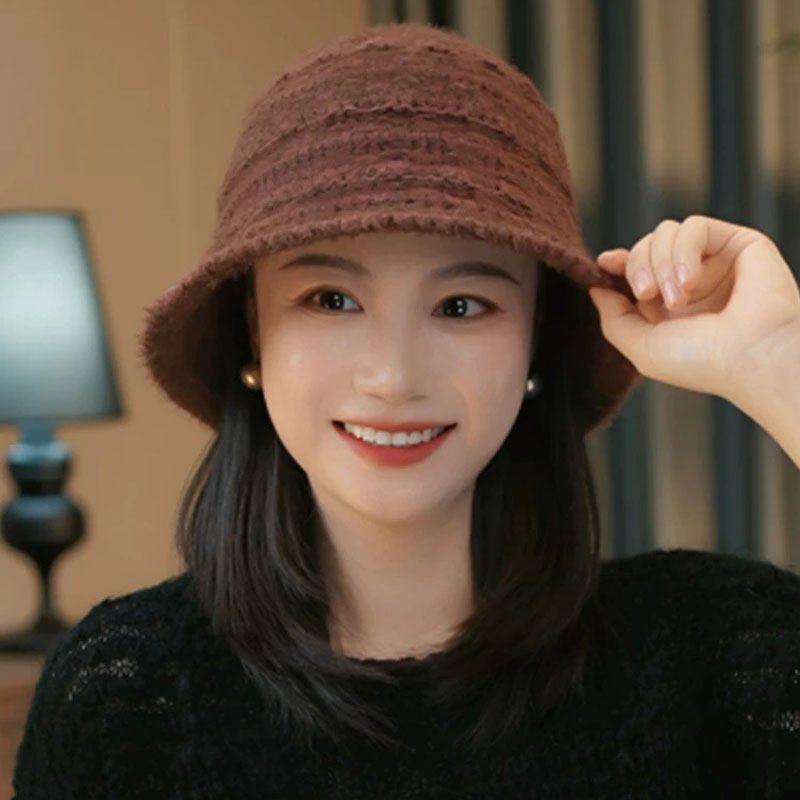 保暖护耳显脸小渔夫帽女高级感2025新款秋冬小香风盆帽百搭水桶帽,淘宝优惠券,粉丝福利购,淘宝优惠卷