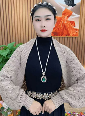 春秋季多功能外搭披肩女保暖开衫