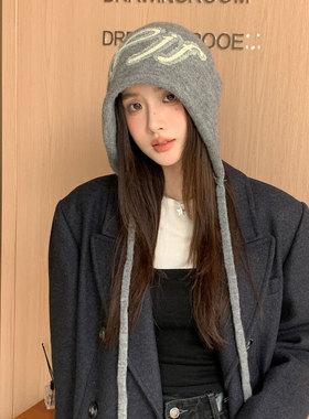 保暖护耳针织帽子女秋冬百搭冷帽